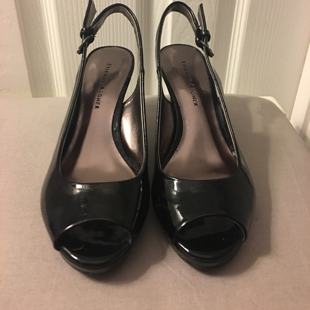 Etienne Aigner Patant Leather Heels